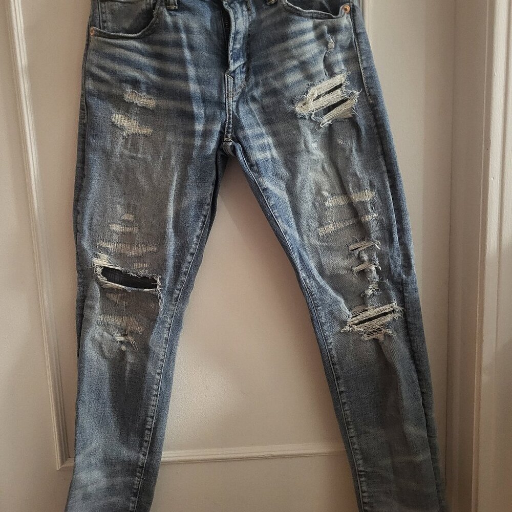 American Eagle AE AirFlex+ Ripped Athletic Skinny Jeans